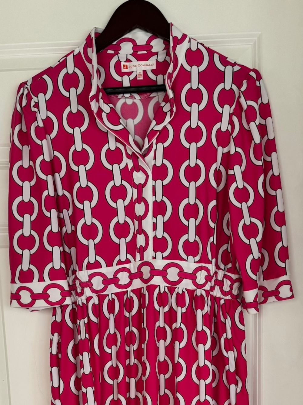 Jude Connally Candy Maxi Dress Watermelon Chain Print Size M Like New
